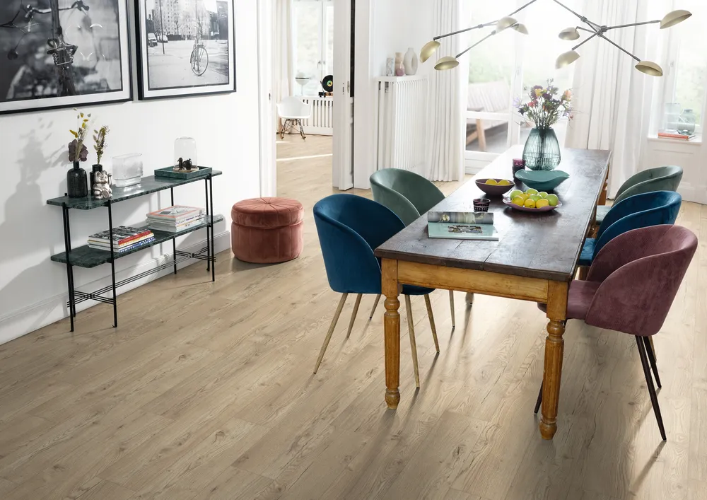 Zand beige eiken laminaat 8 mm waterbestendig