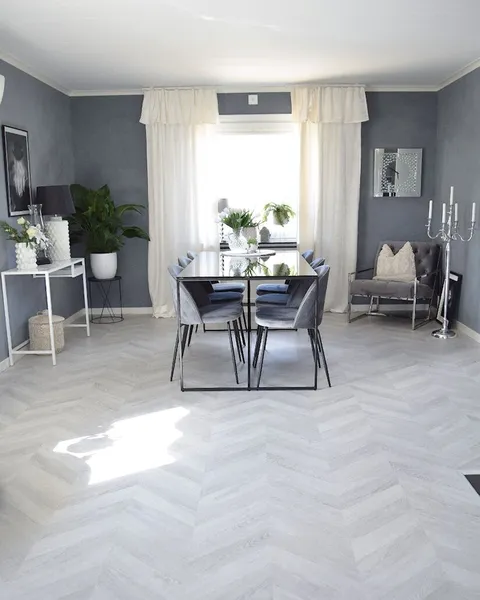 Modern licht grijs laminaat 8 mm XL